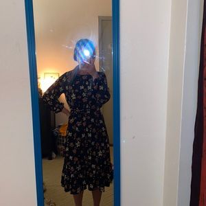 Cute mid length dress with flowers